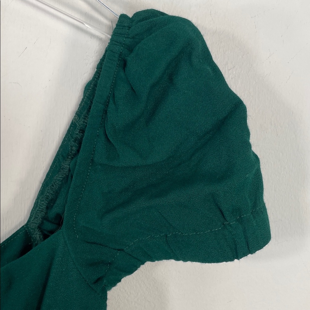 Reformation Sienne Emerald Midi Short Sleeves‎ Dress Sz 2 - Picture 6 of 9